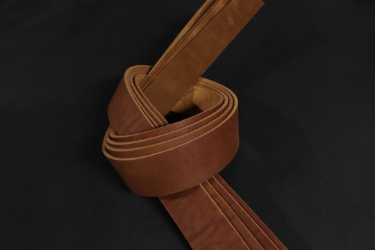 Ременная заготовка Коньяк гладкая