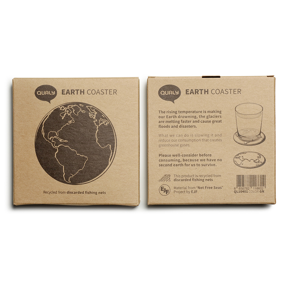 Набор подставок 2шт Qualy World Coaster коричневые