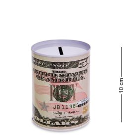 BX-223/2 Металлическая копилка «50 Долларов» 10см