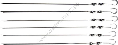 GRINDA Barbecue 550 мм, 6 шт., набор угловых шампуров (427756)