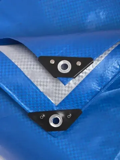 Тент укрывной усиленный 4х6м., 180г/м2 с люверсами, полог универсальный (туристический, строительный, садовый) Миротент, Россия