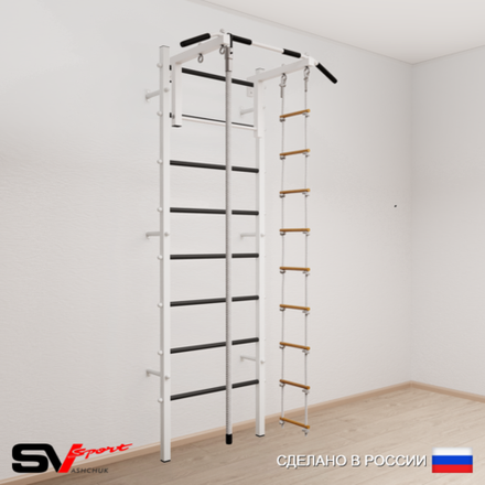 Шведская стенка Sv Sport усиленная 614 (Турник стандарт/Канат/Лестница)
