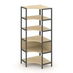 Shelf System Односекционный угловой стеллаж пятиярусный SN.STMU-511 Акация Лорка/Металл Антрацит 810