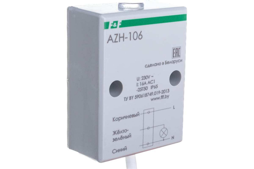 Фотореле AZH-106 230В 16А 1 перекл. IP65