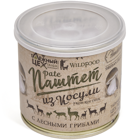 Паштет из мяса Косули с лесными грибами ж/б 250г.