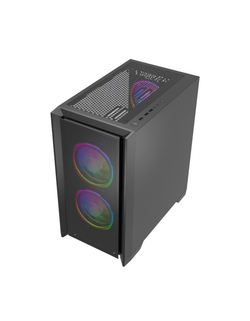 Powercase Alisio Micro Z3B ARGB, Tempered Glass, 3x 120mm ARGB fan, чёрный, mATX  (CAMZB-A3)