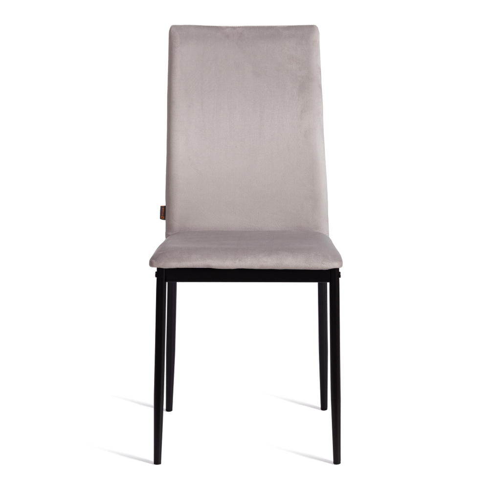 Стул CAPRI (mod. BC565-DC) металл, флок, 43 х 53 х 92 см, Light grey (светло-серый) HLR14 / черный