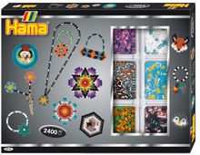 Hama Набор термомозаики Midi 2400 шт + Шестиугольник, круг (3714)