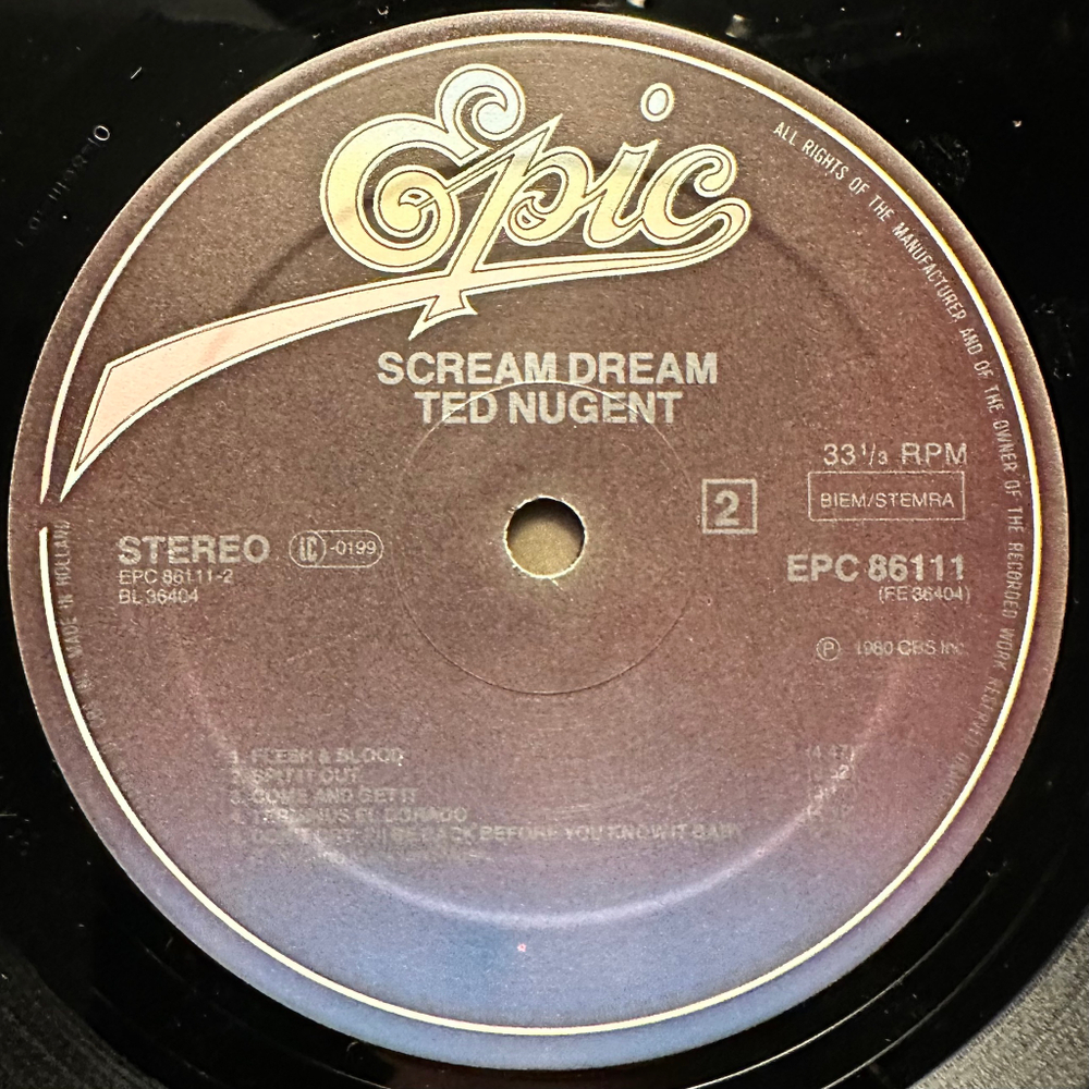 Ted Nugent ‎– Scream Dream (Голландия 1980г.)