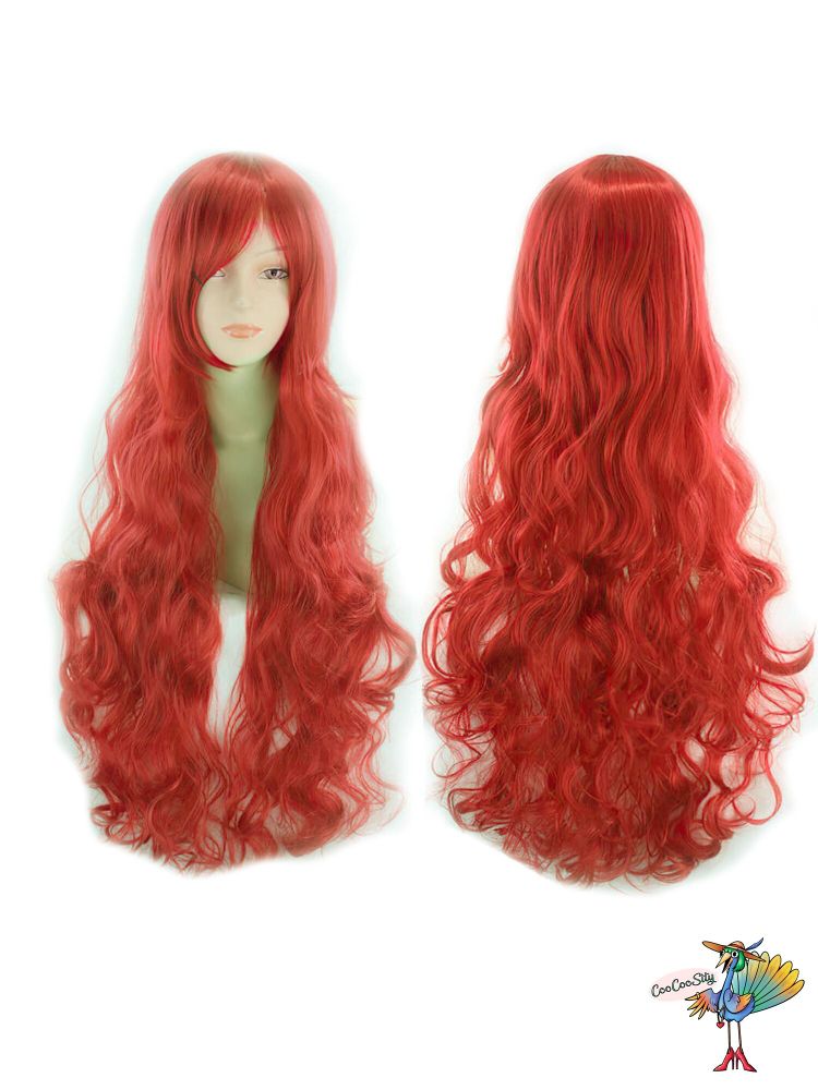 парик Анимэ 80, красный, 80 см