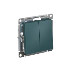 Переключатель перекрестный 2-кл. AtlasDesign 2хсх.7 10АХ механизм изумруд. SE ATN000873