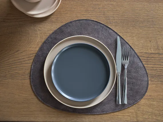 Набор из 4-х двухсторонних сервировочных салфеток drop, 33х41 см, шоколадный/бежевый