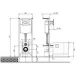 ПЭК унитаз с инсталляцией Santek Нео с сиденьем "Микролифт" и черной матовой клавишей смыва (1WH501776)