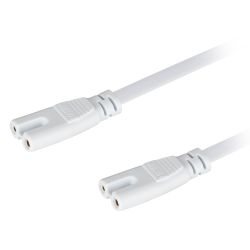 Кабель соединительный для линейного светильника ЭРА C7-С7-0,25 2-pin 0,25 м коннекторы IEC С7-IEC С7 | Аксессуары для фито светильников