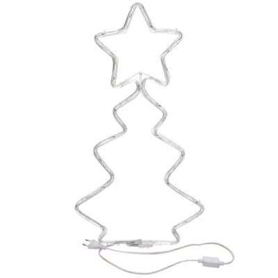 Фигура светодиодная, «Ёлка» дюралайт, 60*35 см, Белый (постоянное свечение)