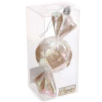 Елочная игрушка «Сладкая конфетка» 6,3*6,3*15 см, Шампань