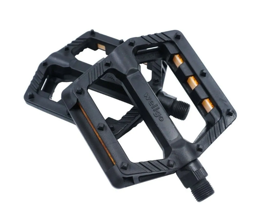 Педали Wellgo PLATFORM пластиковые, 116x100x26мм, резьба 9/16", полимерные подшипники, черные (50)