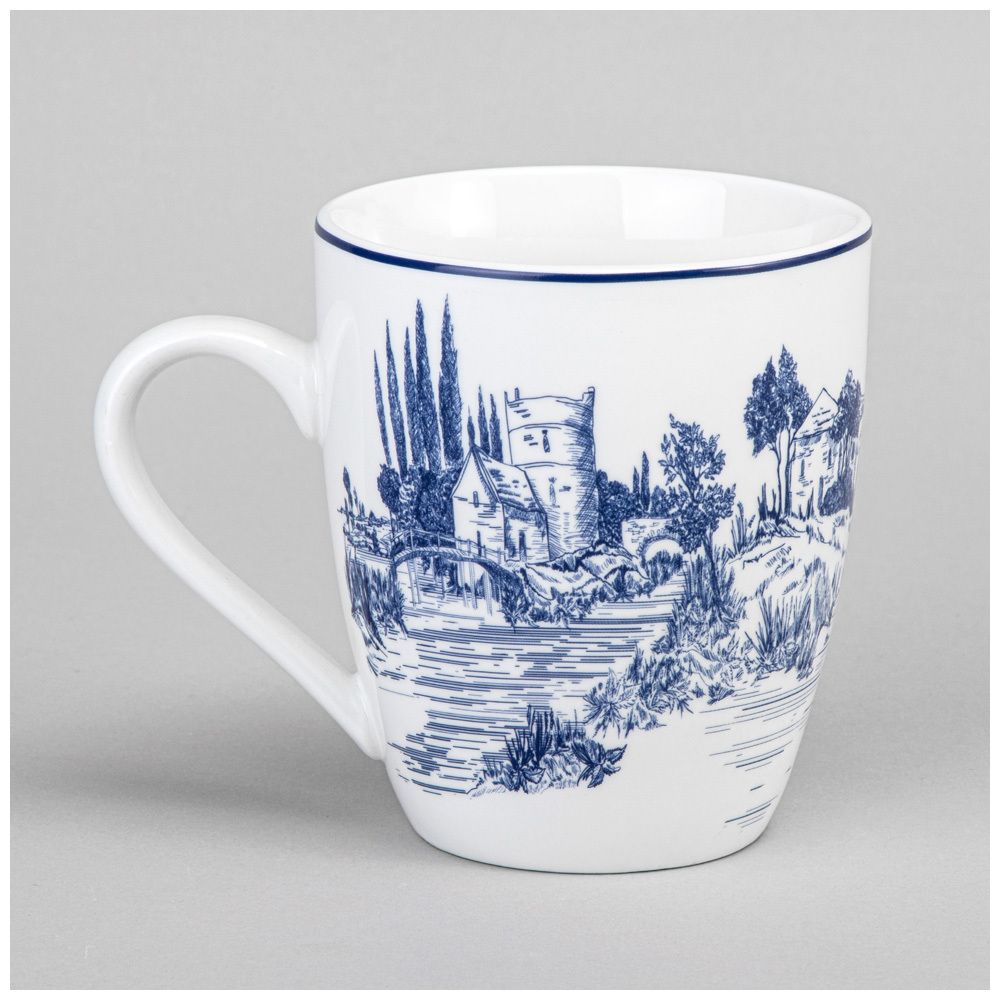 НАБОР КРУЖЕК LEFARD "NOVEL" НА ДЕРЕВ. ПОДСТАВКЕ 4 ШТ. 380 МЛ (КОР=6НАБ.)