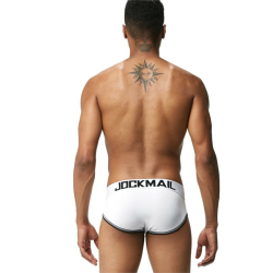 Мужские трусы брифы белые JOCKMAIL JM2041-1