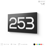 Номер на дверь 253, табличка на дверь для офиса, квартиры, кабинета, аудитории, склада, черная 120х70 мм, Айдентика Технолоджи