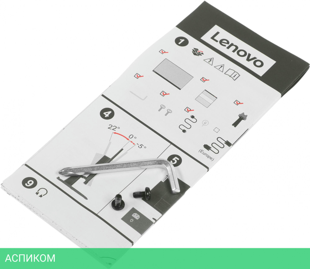 Монитор Lenovo ThinkVision C24-20 черный (62A8KAT1IS)
