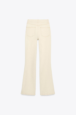 ZARA ДЖИНСЫ Z1975 FLARE С ВЫСОКОЙ ПОСАДКОЙ, ПЕСОЧНЫЙ