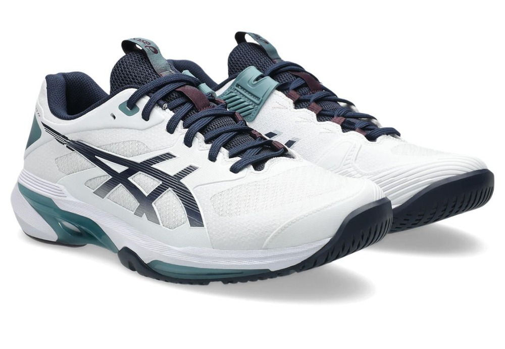 Мужские кроссовки теннисные Asics Solution Speed FF 4 - white/midnight