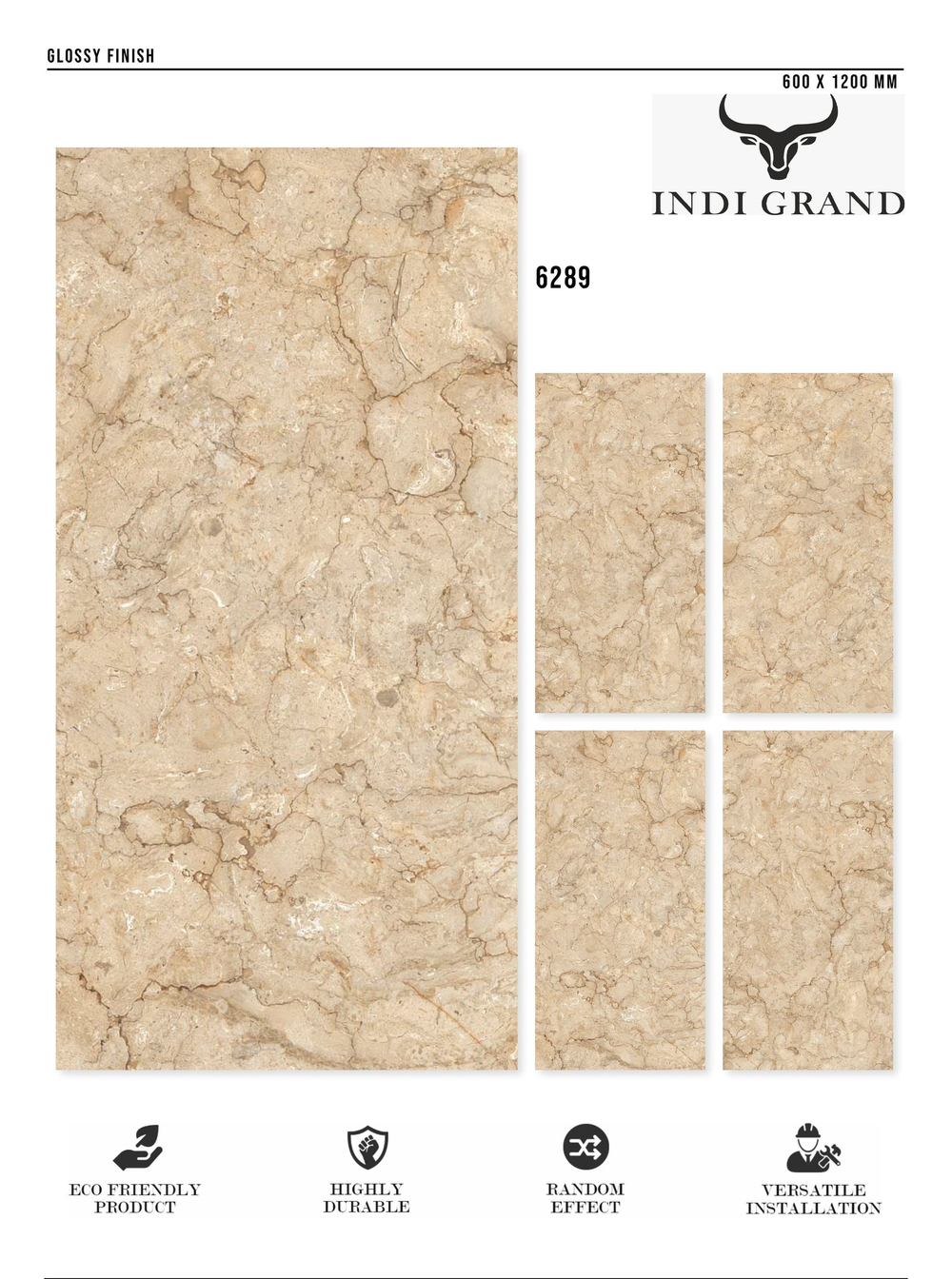 Керамогранит glossy №3 60х120, 6289