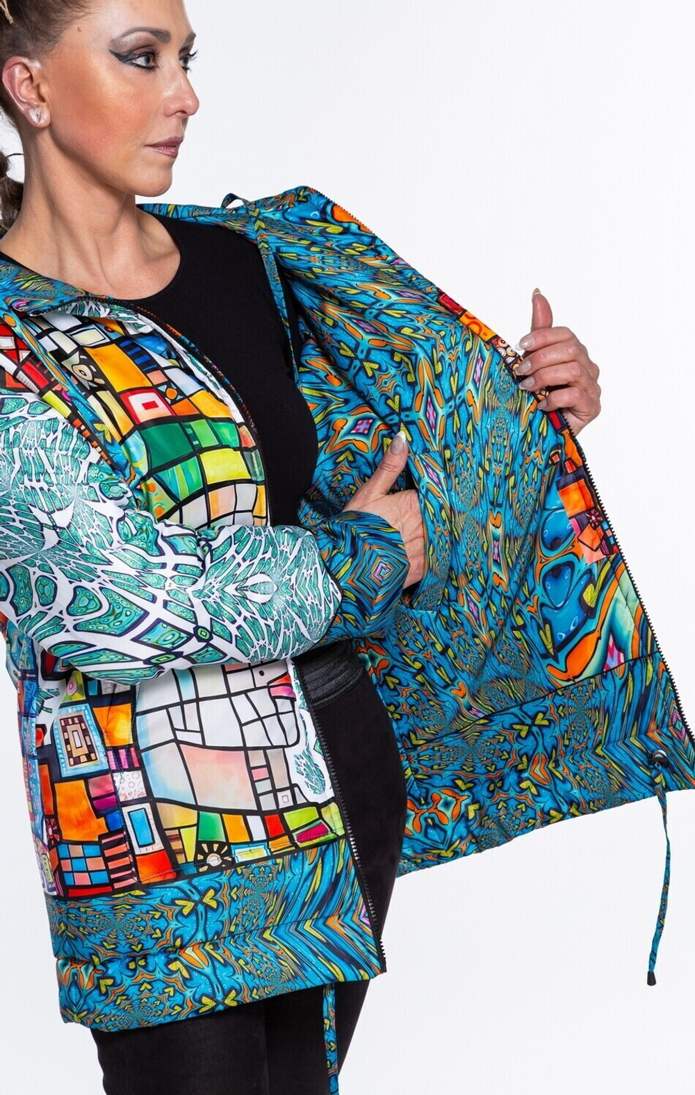 Двусторонняя куртка «Витражи», по мотивам живописи Тани МакКабе