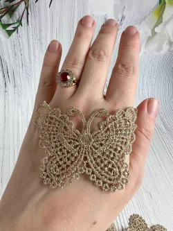 Тесьма кружево для рукоделия и вязания бабочки