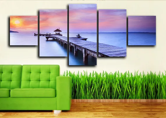 Модульная картина "Морская пристань"