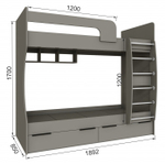 Мадрид (Тэкс) Кровать двухярусная (0,8)