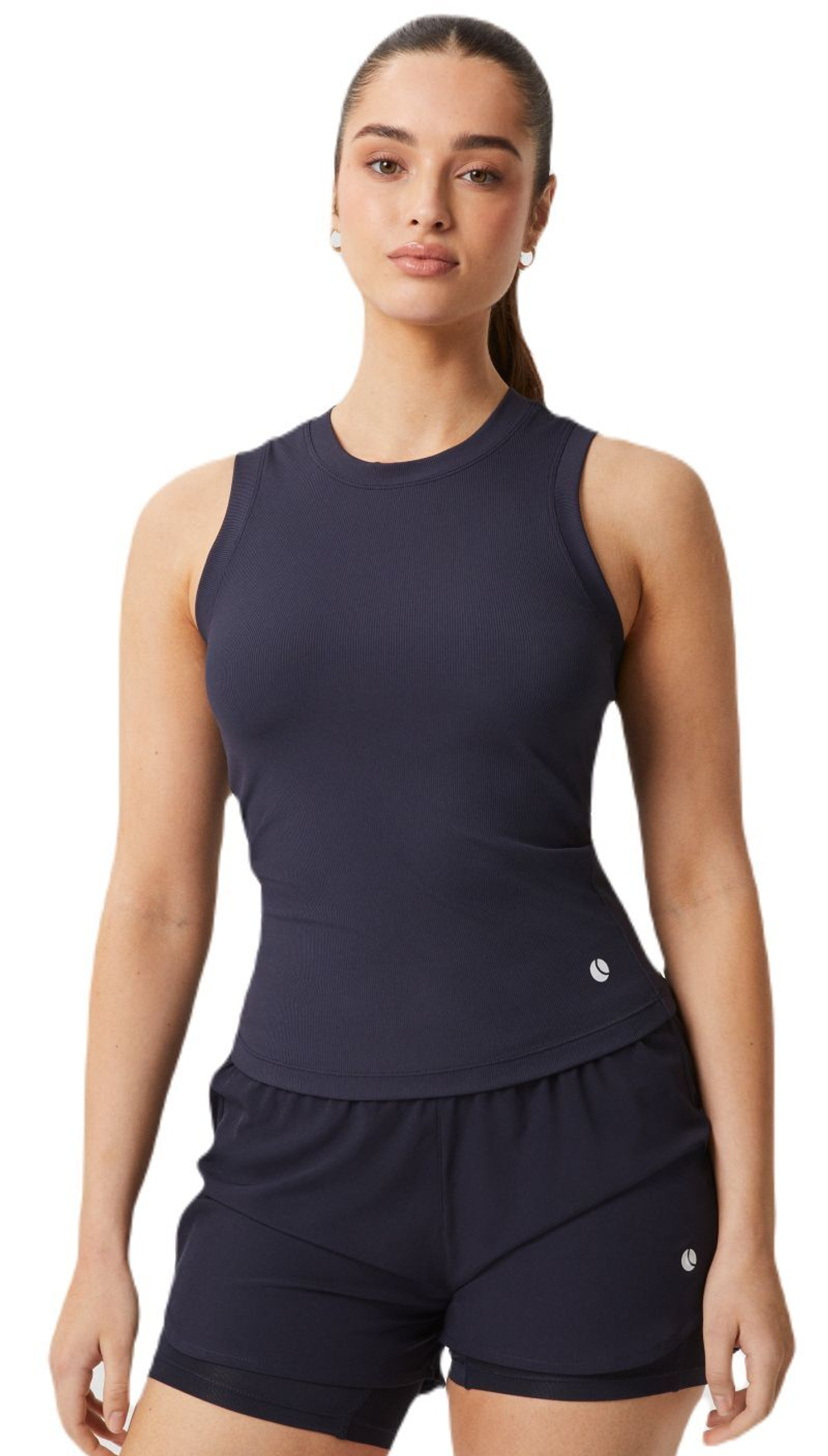 Женский топ теннисный Björn Borg Ace Rib Tank Pocket - night sky