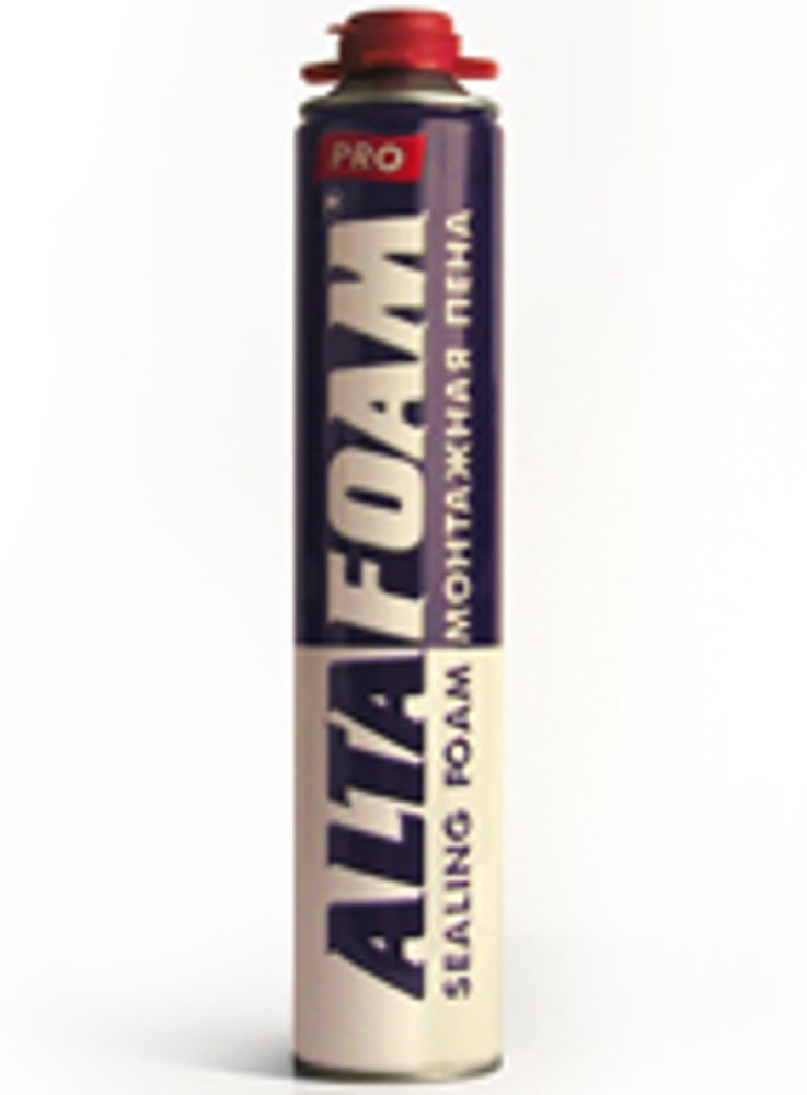 Монтажная пена ALTAFOAM PRO 750 мл (всесез.) пистолетная 700 гр, до 40 литров
