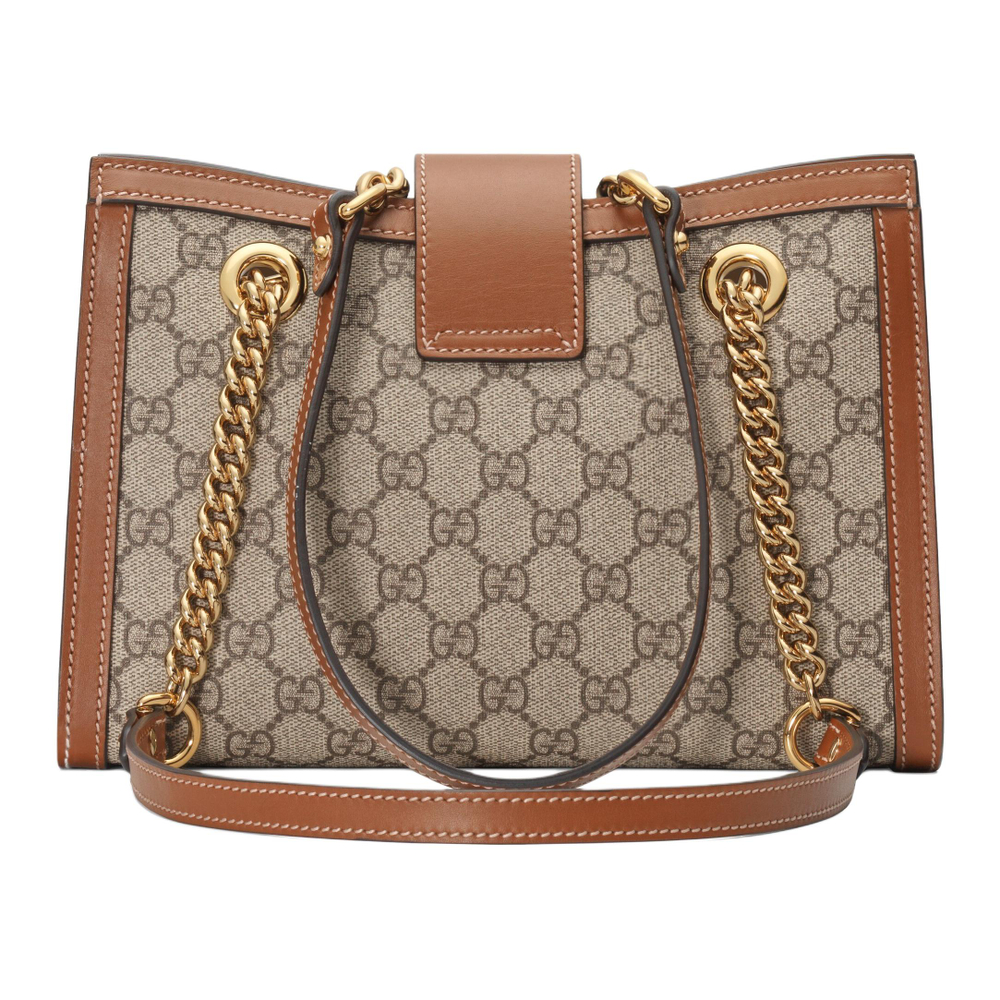 GUCCI Padlock Canvas With Leather Tote Bag, Shopping Bag, Portable Crossbody Bag, Shoulder Bag Medium Women"s