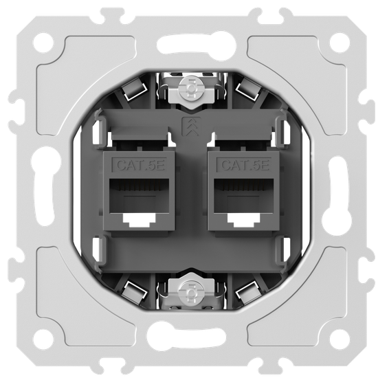 Механизм розетки RJ45 + RJ45 (двойная) cat.5/ClassE-8/8,  серия DB