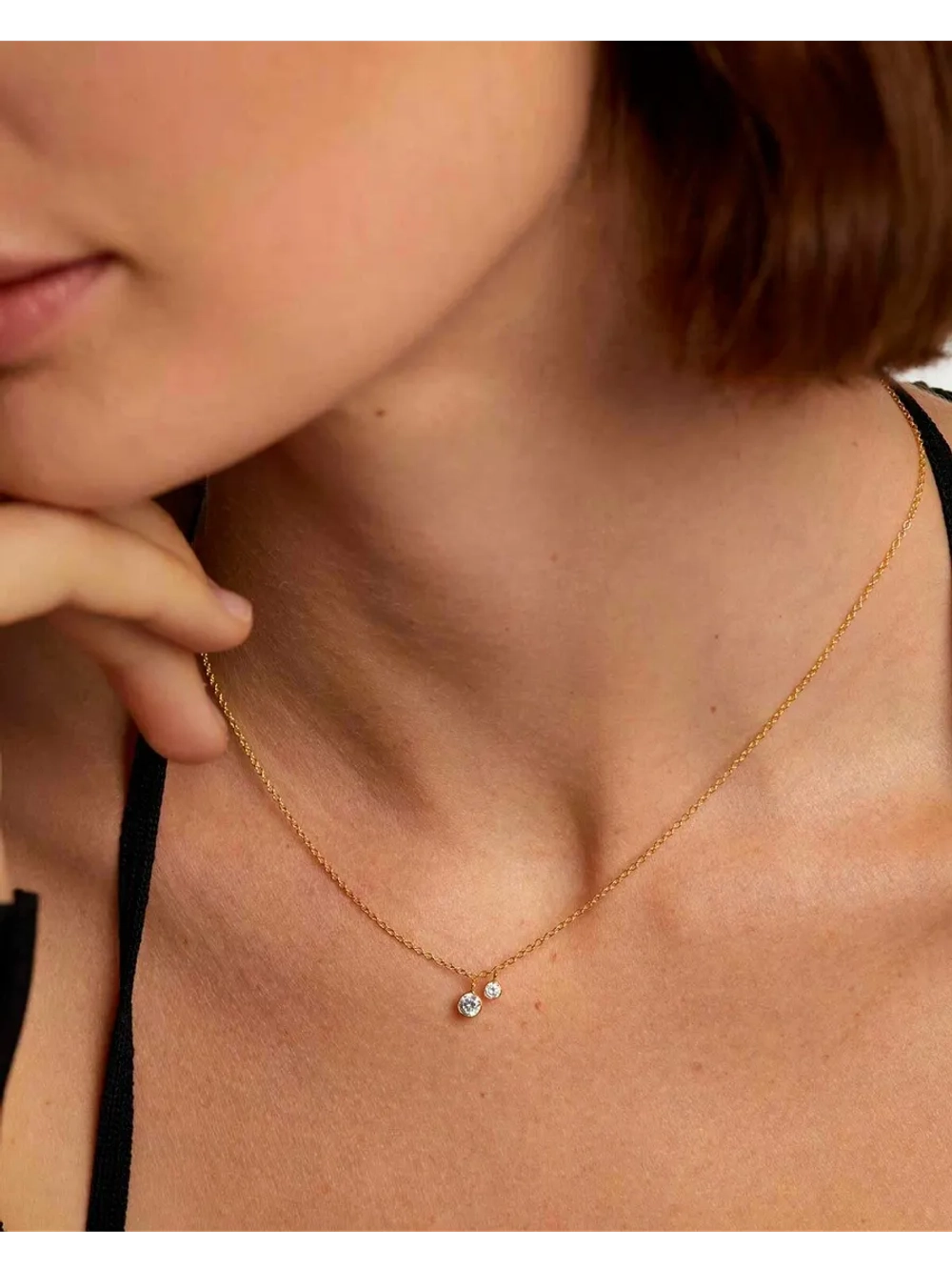 Колье Bliss серебро 925 пробы покрытое золотом