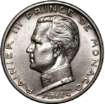 Monaco 5 Francs 1966 – Prince Rainier III