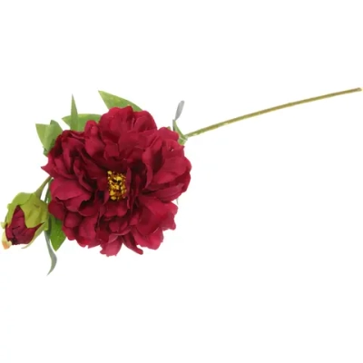 Цветок искусственный «Natur» 68см Пион бордовый