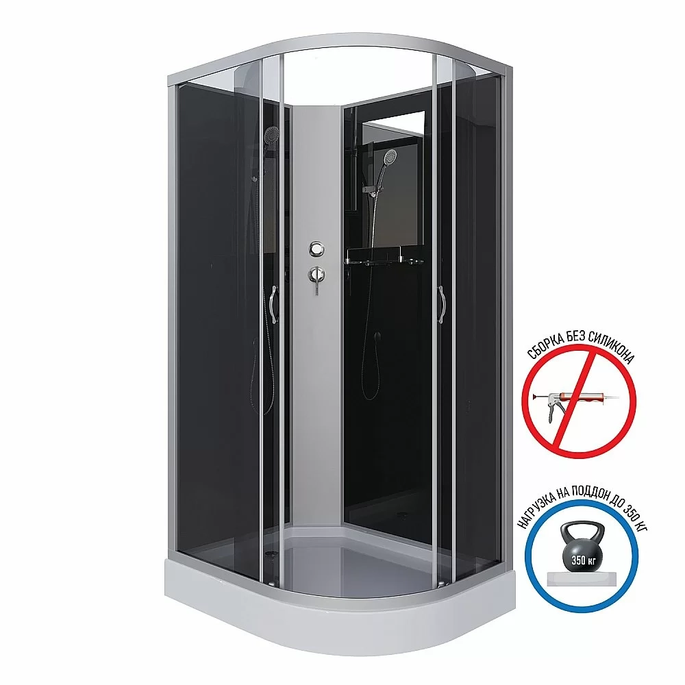 Душевая кабина Niagara Classic NG-3512-14BK 120х80