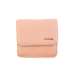 Стильный компактный квадратный женский кошелёк 10х10 см телесного цвета из натуральной кожи DC227-12C в подарочной коробке