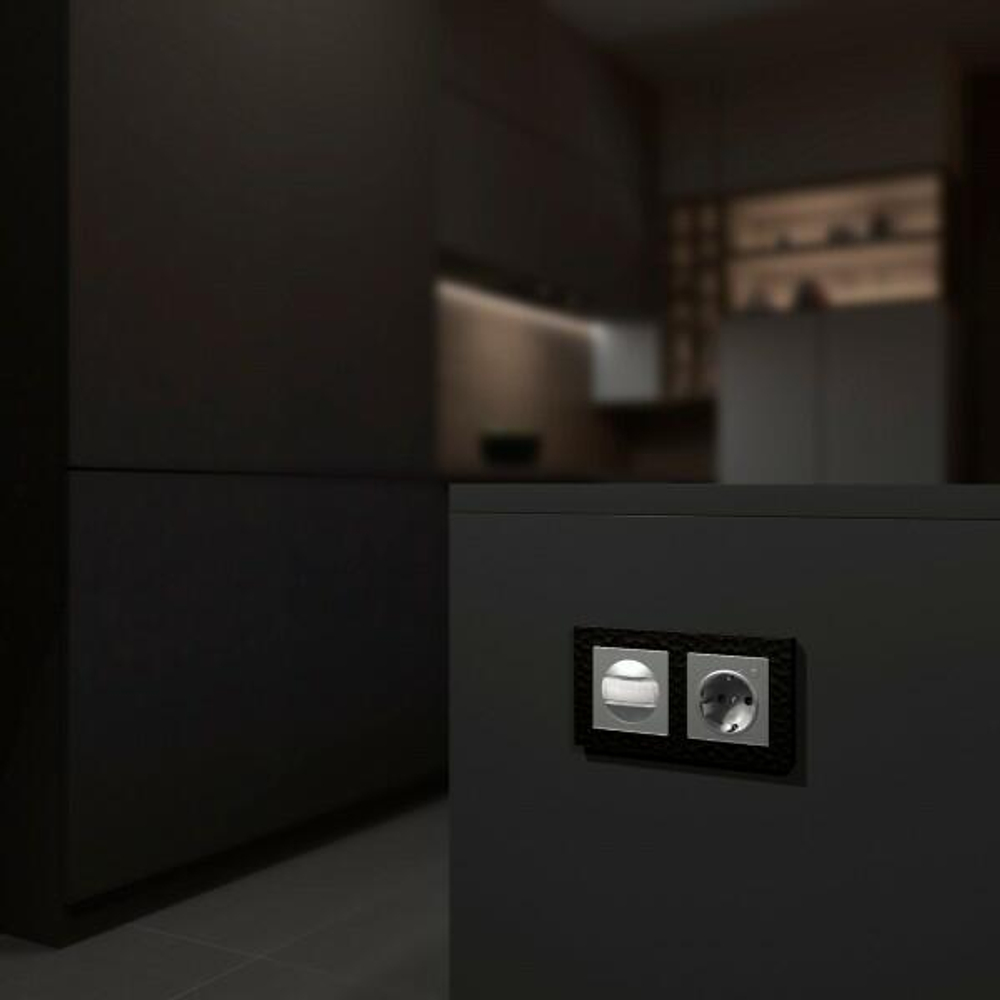 Датчик движения 500 Вт, двухпроводный (серебряный)