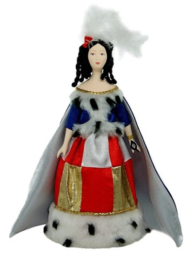 Фарфоровая кукла Дама в маскарадном платье. Сувенир ручной работы