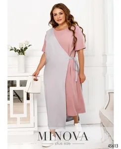 Платье 2288Б-пудра-серый Minova