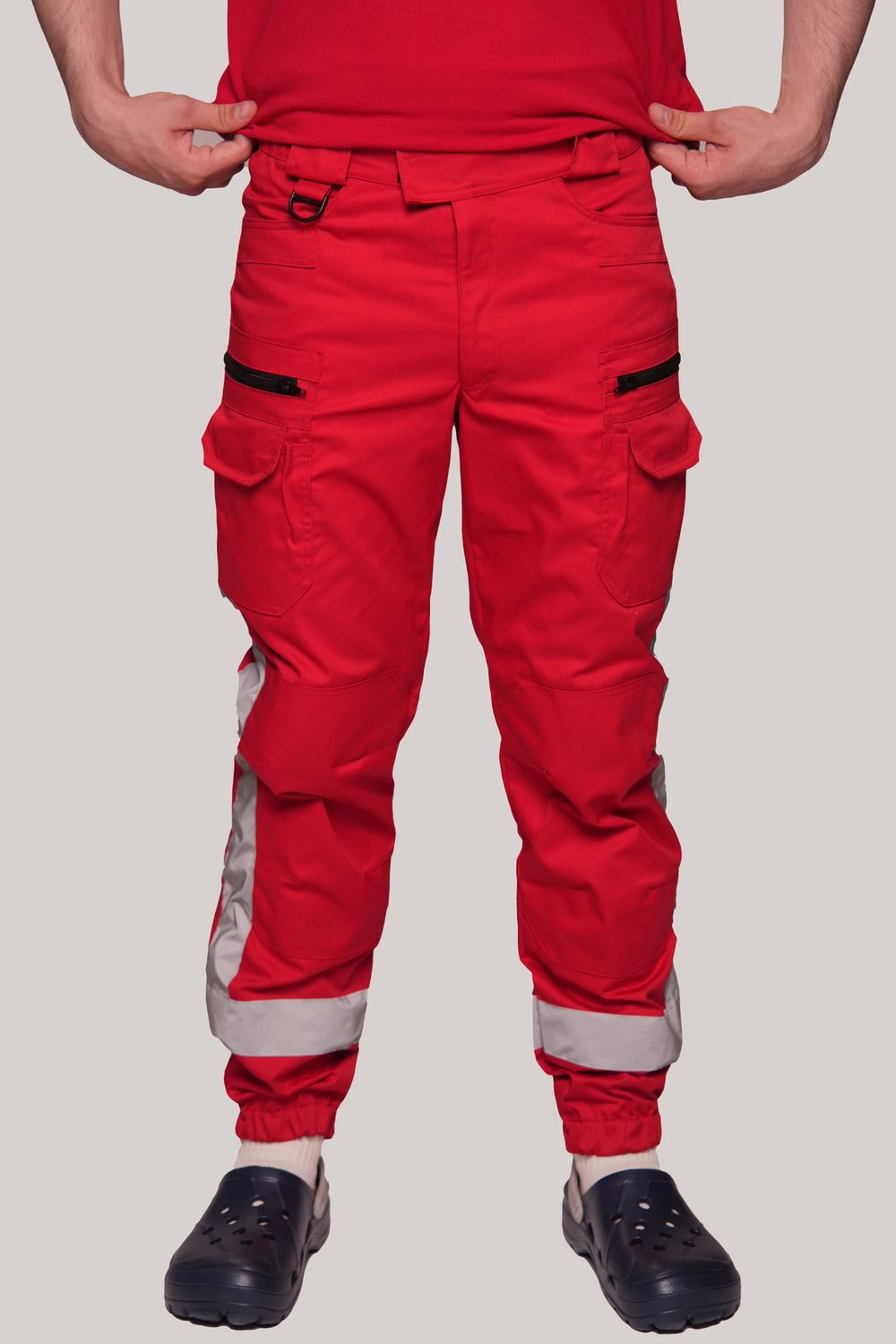 Брюки-джоггеры демисезонные мужские Скорая помощь MedicLine цв. Красный