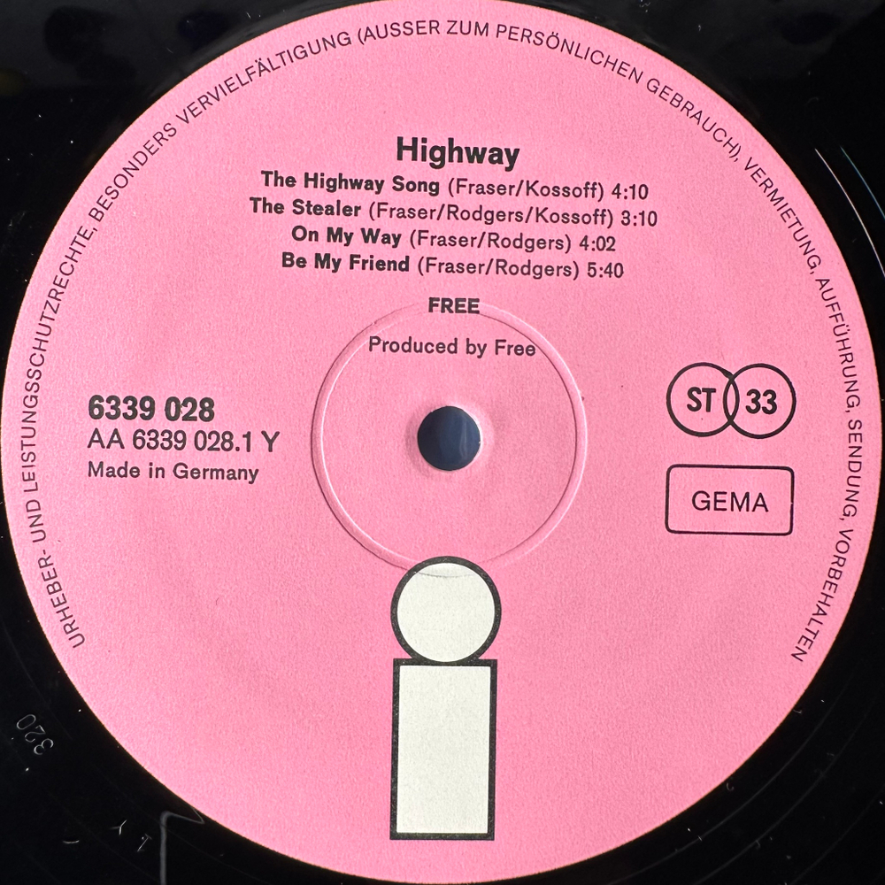 Free ‎– Highway (Германия 1970г.)