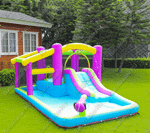 Детский батут для дачи "Водная пушка" 4*2,85*1,8 м