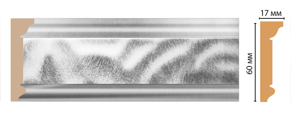 Плинтус потолочный DECOMASTER D216-375 (60*17*2400мм)