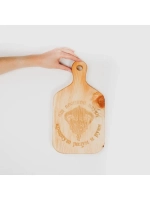 Разделочная доска из Сибирского кедра с гравировкой