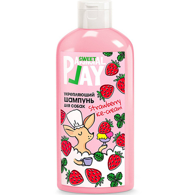 Шампунь Animal Play Sweet  Клубничное мороженое Укрепляющий для собак и кошек 300мл
